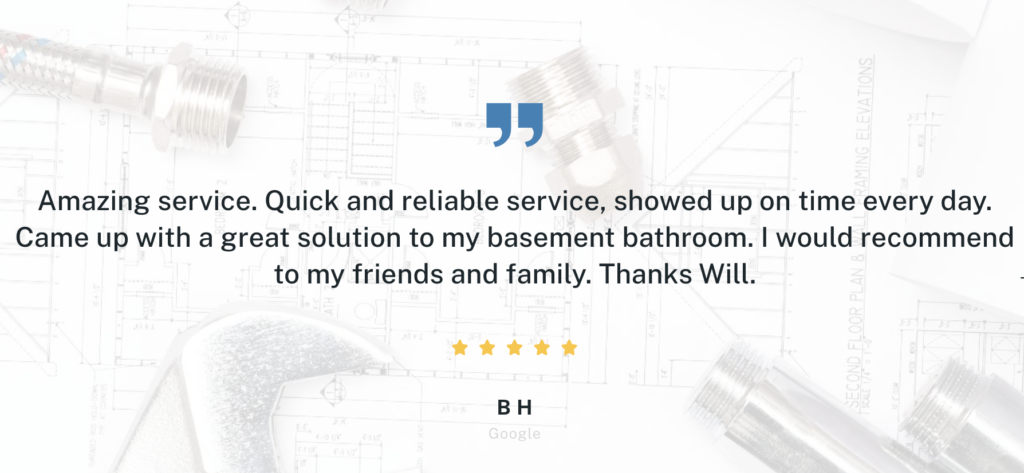 Reviews and Testimonials for Your Plumber in Coldwater, W.C. Plumbing Services